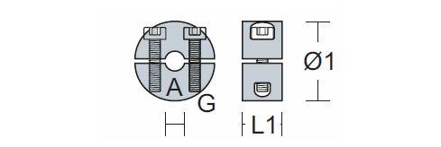 Shopbild Klemmring, 2-teilig für 3mm Drahtseil, Edelstahl V4A-1.4401