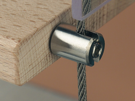 Anschraubklemme / Klemmkopf M6 offen für 2-3mm Drahtseil / V4A - 1.4401 Anschraubklemme / Klemmkopf M6 offen für 2-3mm Drahtseil / V4A - 1.4401