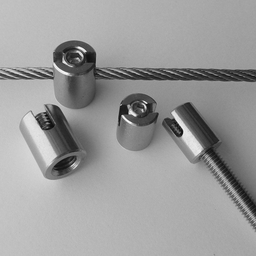 Anschraubklemme/Klemmkopf offen / M6-M10, Edelstahl 1.4401 Anschraubklemme/Klemmkopf offen / M6-M10, Edelstahl 1.4401