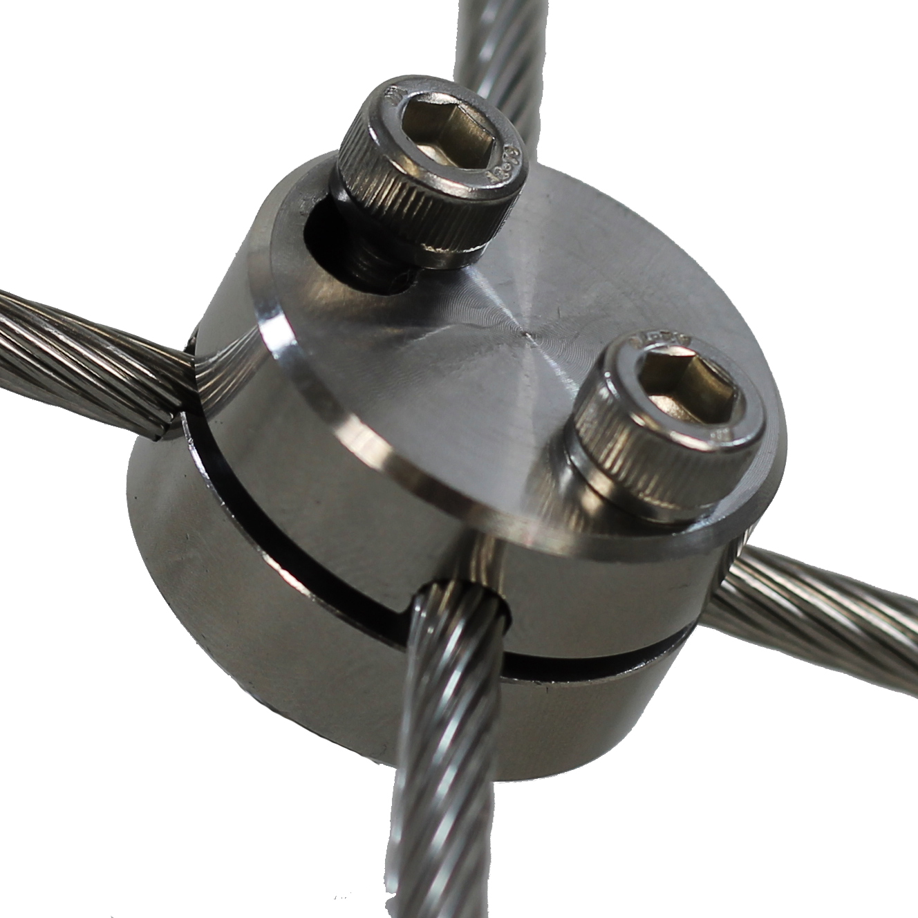 Kreuzklemme 2-teilig, verstellbar / 4,0mm Drahtseil - Edelstahl 1.4401 Kreuzklemme 2-teilig, verstellbar / 4,0mm Drahtseil - Edelstahl 1.4401