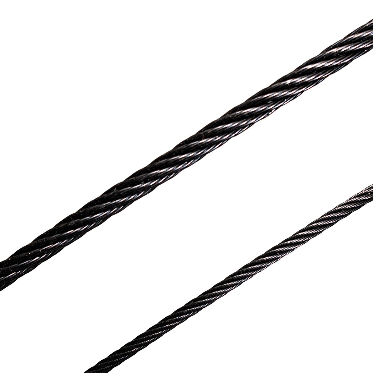 Edelstahl Drahtseil 7x7 - 1,5mm - 1000m Spule / Schwarz Edelstahl Drahtseil 7x7 - 1,5mm - 1000m Spule / Schwarz