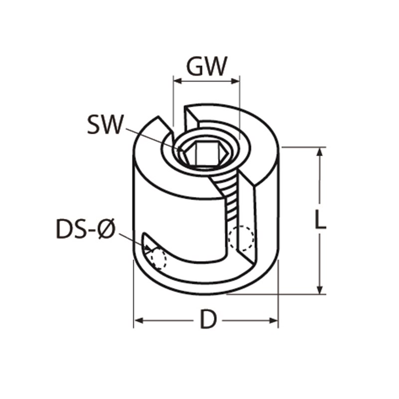 Kreuzklemme 0 - 90° / 2,0-4,0mm Drahtseil - Edelstahl 1.4401 Kreuzklemme 0 - 90° / 2,0-4,0mm Drahtseil - Edelstahl 1.4401