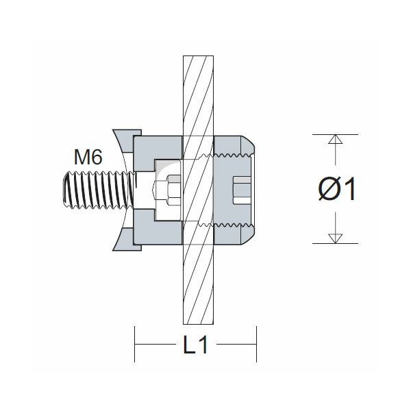 Anschraubklemme / Newel Clip bis Ø 6,1mm / Ø18x22mm Anschraubklemme / Newel Clip bis Ø 6,1mm / Ø18x22mm